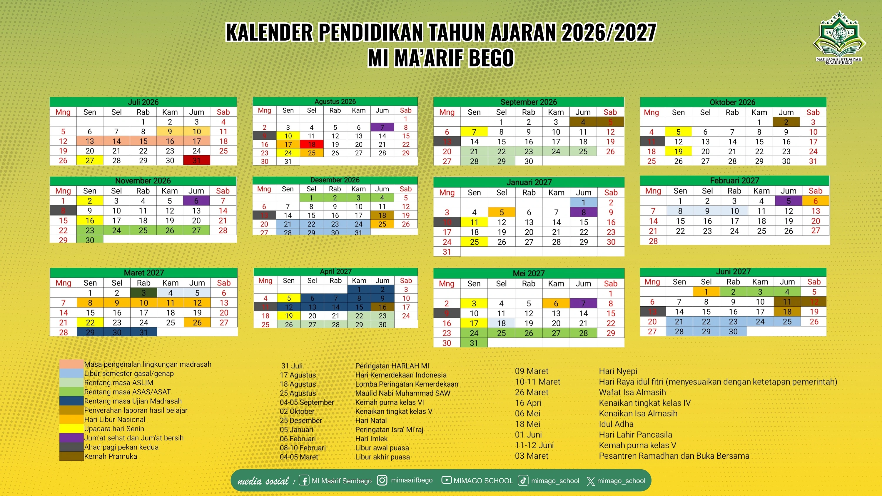 KALENDER AKADEMIK 2026/2027